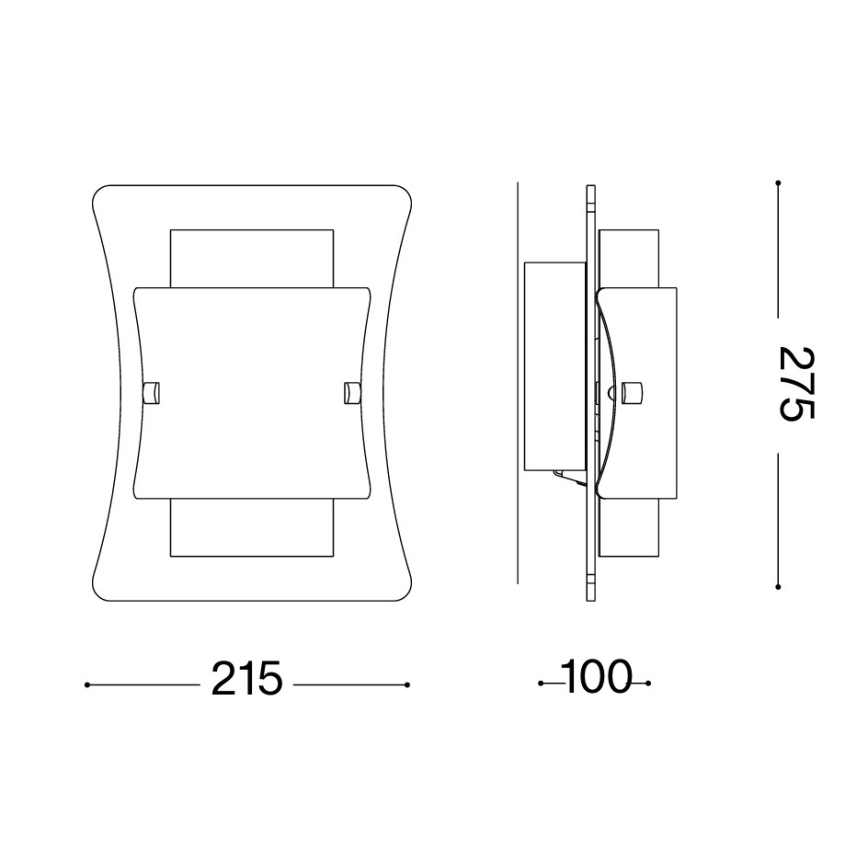 Ideal Lux - Væglampe TRIPLO 1xE27/60W/230V klar