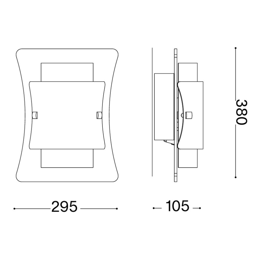 Ideal Lux - Væglampe TRIPLO 2xE27/60W/230V klar