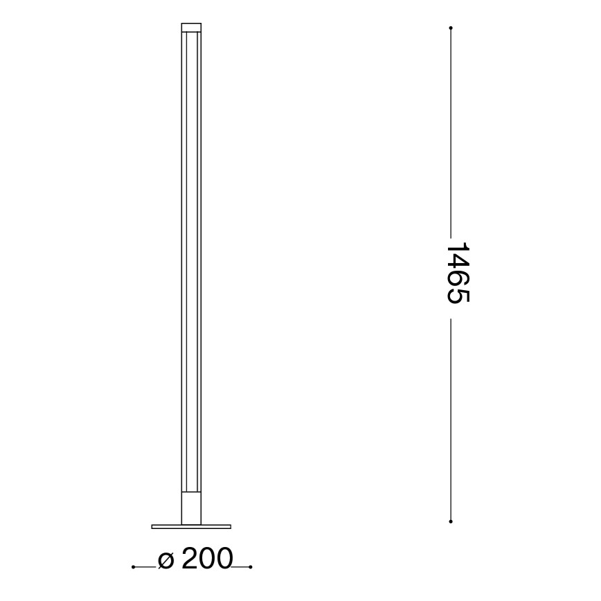 Ideal Lux - YOKO dæmpbar LED-gulvlampe LED/16W/230V CRI 90 sort