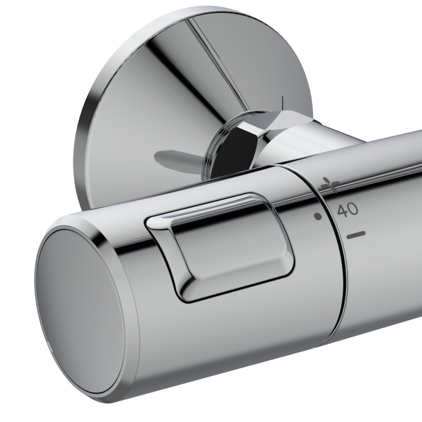 Ideal Standard A7208AA - Brusesæt med termostatisk armatur CERATHERM T25, blank krom