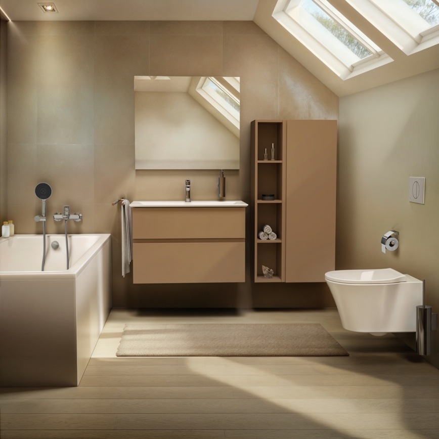 Ideal Standard E228801 - Vægmonteret WC uden skyllekant CONNECT AIR, keramik/hvid