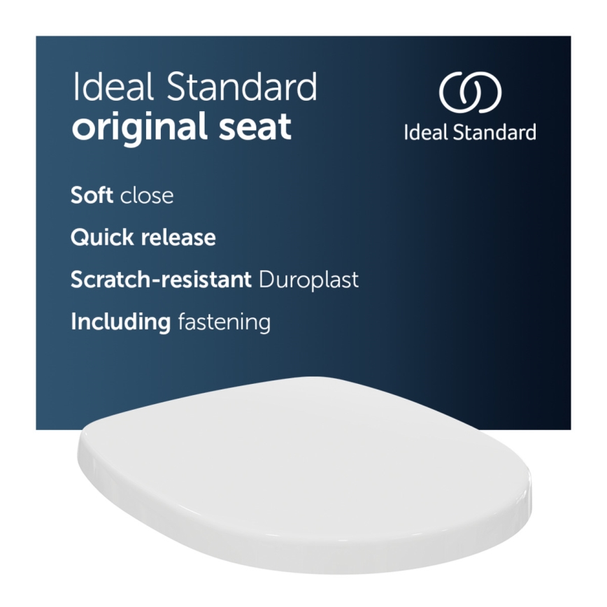 Ideal Standard E712701 - SoftClose CONNECT toiletsæde hvid