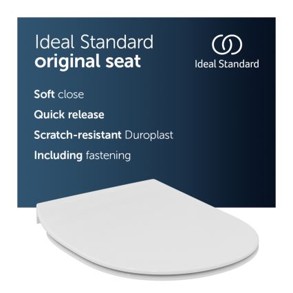 Ideal Standard E772401 - SoftClose CONNECT toiletsæde, hvid