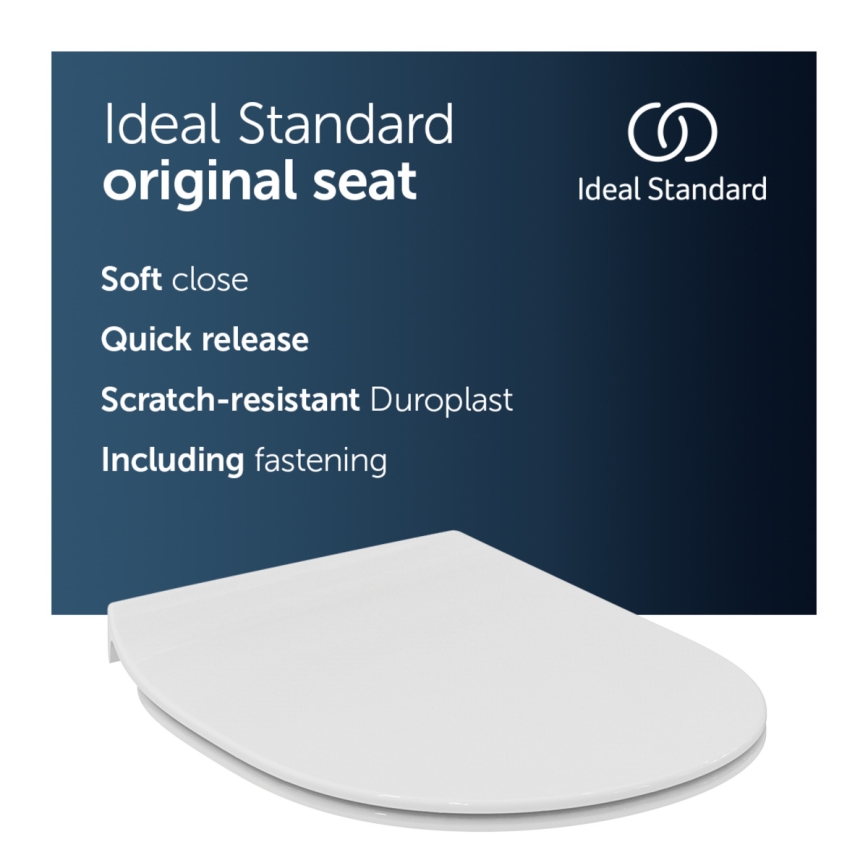Ideal Standard E772401 - SoftClose CONNECT toiletsæde, hvid