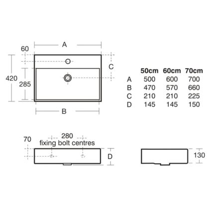 Ideal Standard K077701 - Væghængt håndvask STRADA 50x42 cm keramik/hvid