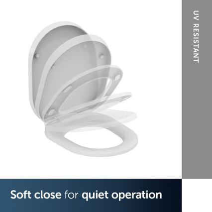 Ideal Standard K706101 - Toiletsæde TONIC med SoftClose, hvid