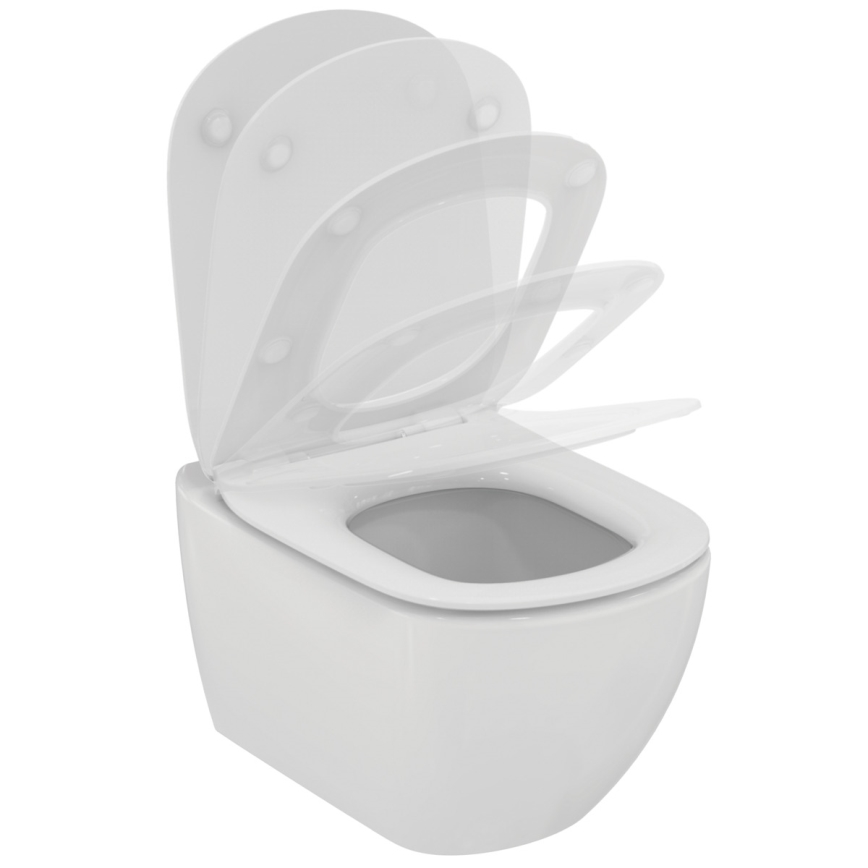 Ideal Standard T354601 - TESI vægtoilet med SoftClose-sæde, keramik/hvid