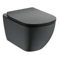 Ideal Standard T3546V3 - Væghængt toilet TESI med SoftClose-sæde, keramik/sort