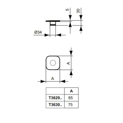 Ideal Standard T3629AA - Bundventil til håndvask CLICK-CLACK 8,5 cm poleret krom