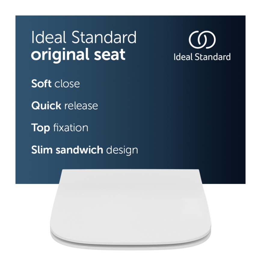 Ideal Standard T500301 - Toiletsæde SoftClose I.LIFE B, hvid