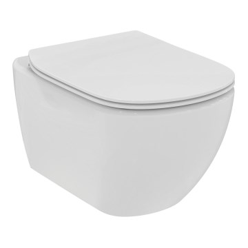 Ideal Standard T536001 - Væghængt kantløst toilet med SoftClose-sæde TESI keramik/hvid