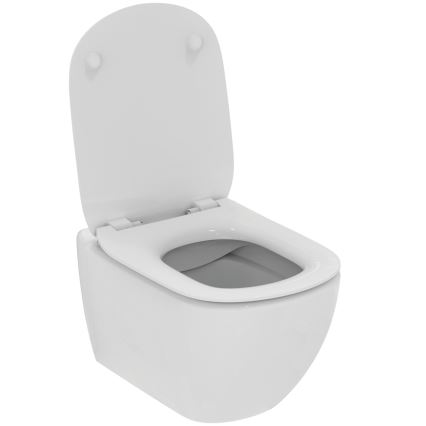 Ideal Standard T536001 - Væghængt kantløst toilet med SoftClose-sæde TESI keramik/hvid