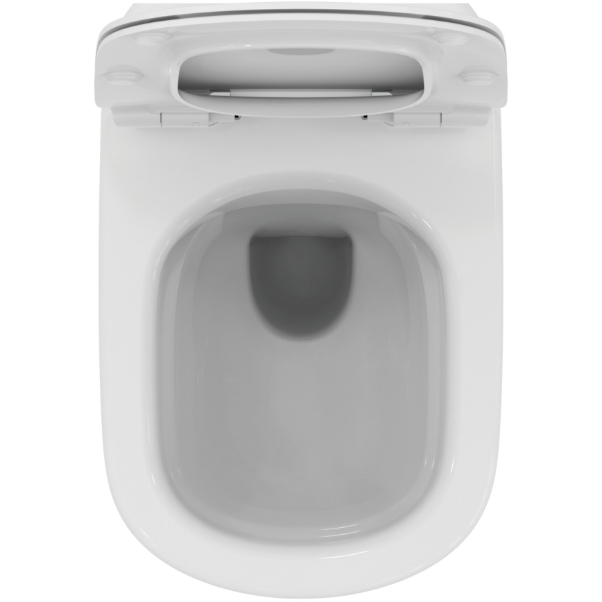 Ideal Standard T536001 - Væghængt kantløst toilet med SoftClose-sæde TESI keramik/hvid