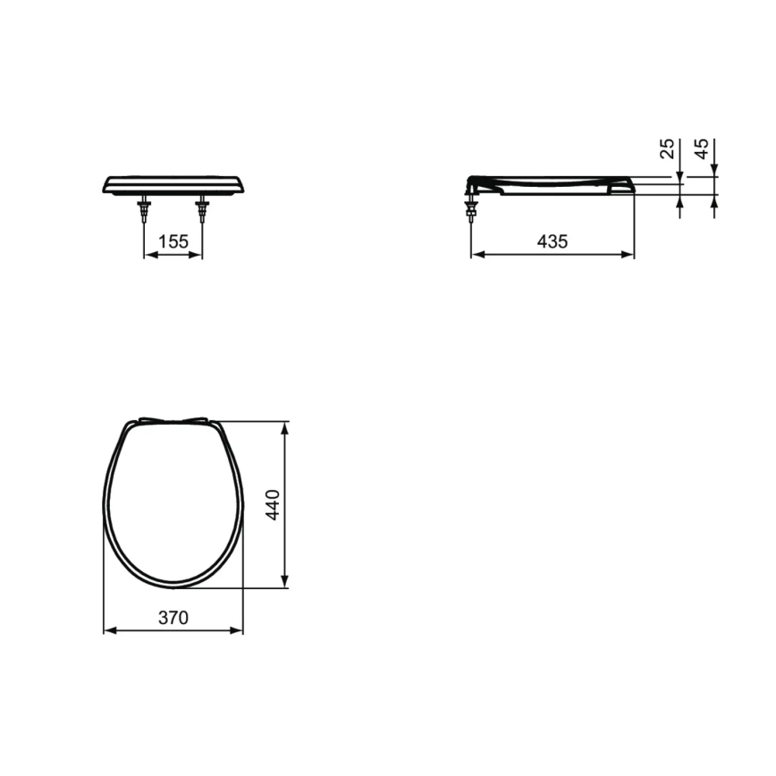 Ideal Standard W303001 - SoftClose toiletsæde, hvid