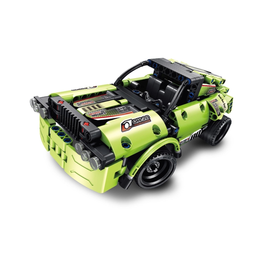 iM.Master - 2-i-1 bilbyggesæt, 335 dele, 3x AA + 3x AAA, inkl. fjernbetjening