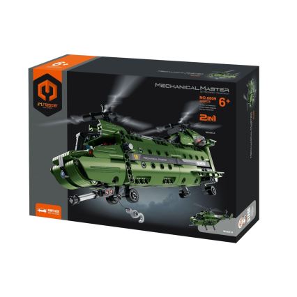 iM.Master - 2-i-1 helikopter byggesæt med mekanisk drivsystem, 393 dele