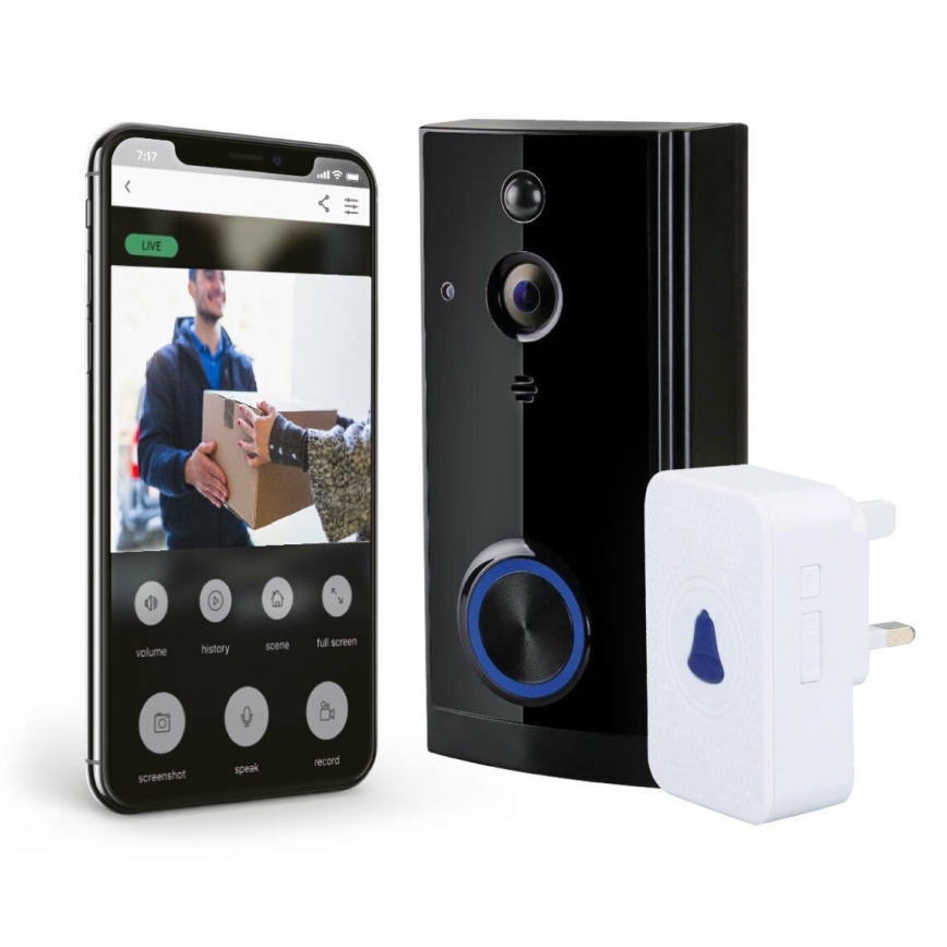 Immax 07714L - Dørklokke med video NEO LITE Smart, Wi-Fi Tuya