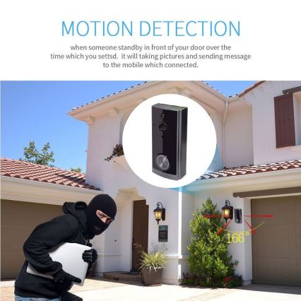 Immax 07714L - Dørklokke med video NEO LITE Smart, Wi-Fi Tuya