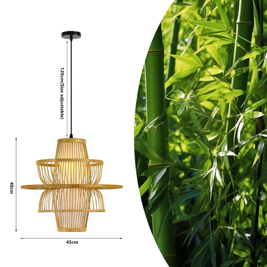 Pendel PINCHOS 1xE27/40W/230V diameter 45 cm bambus