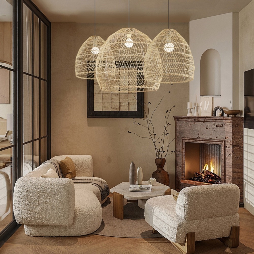 Loftpendel BOHO DELICADO på kabel 1xE27/40W/230V Ø 38 cm