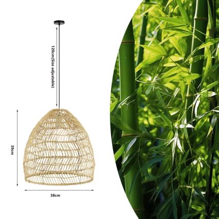 Loftpendel BOHO DELICADO på kabel 1xE27/40W/230V Ø 38 cm