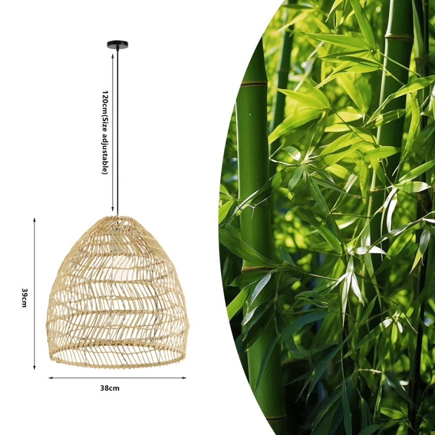 Loftpendel BOHO DELICADO på kabel 1xE27/40W/230V Ø 38 cm