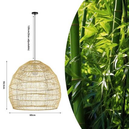 BOHO DELICADO pendel på kabel 1xE27/40W/230V Ø 60 cm