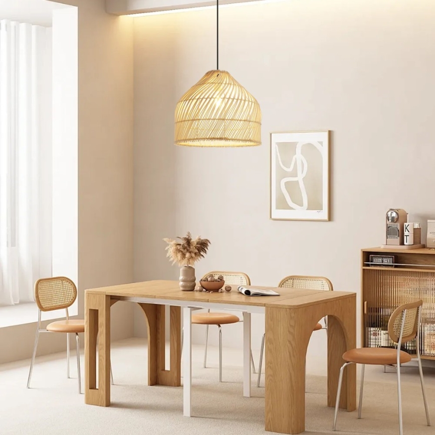 Pendel PELO 1xE27/40W/230V diameter 40 cm Rattan