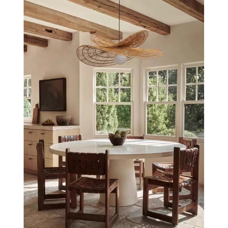 Pendel MARIPOSA 1xE27/40W/230V diameter 80 cm jute
