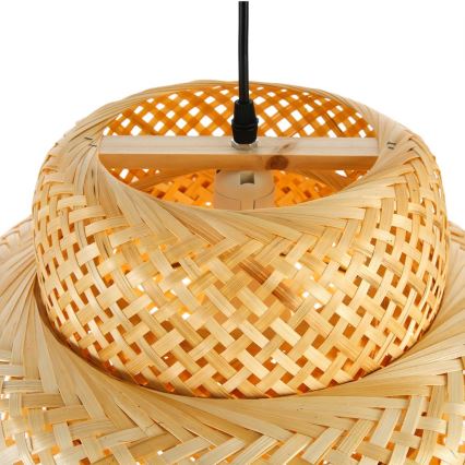 Pendel HILO 1xE27/40W/230V diameter 38 cm bambus