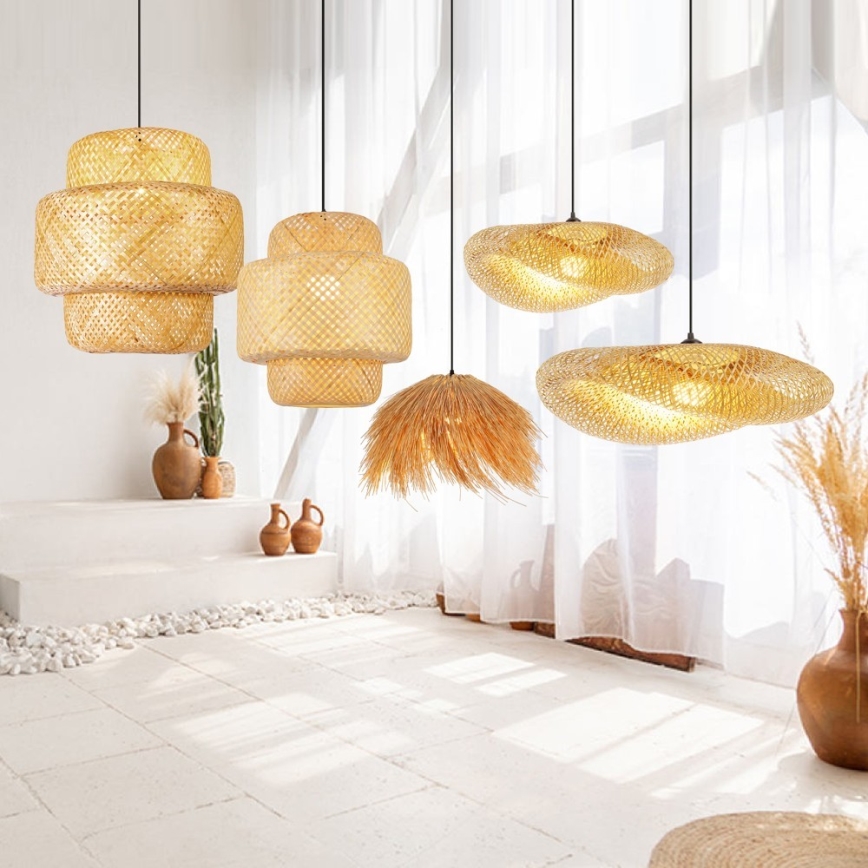 Pendel NATURALEZA 1xE27/40W/230V diameter 55 cm Rattan