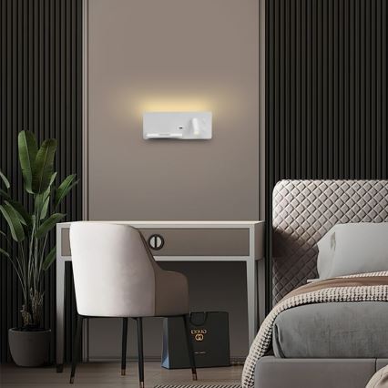 Immax 08286L - LED vægspot m. hylde + USB-port og trådløs opladning Be PREPARE LED/3W/230V + LED/3W hvid