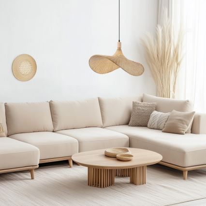 Immax 08290L - Pendel SOMBRERO 1xE27/40W/230V diameter 80 cm Rattan