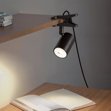 Klemme-lampe PUNTO 1xGU10/9W/230V sort