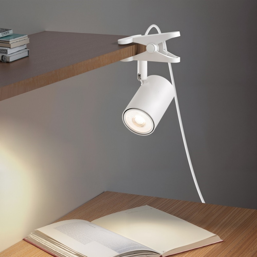 Lampe med klemme PUNTO 1xGU10/9W/230V hvid
