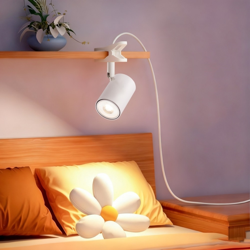 Lampe med klemme PUNTO 1xGU10/9W/230V hvid