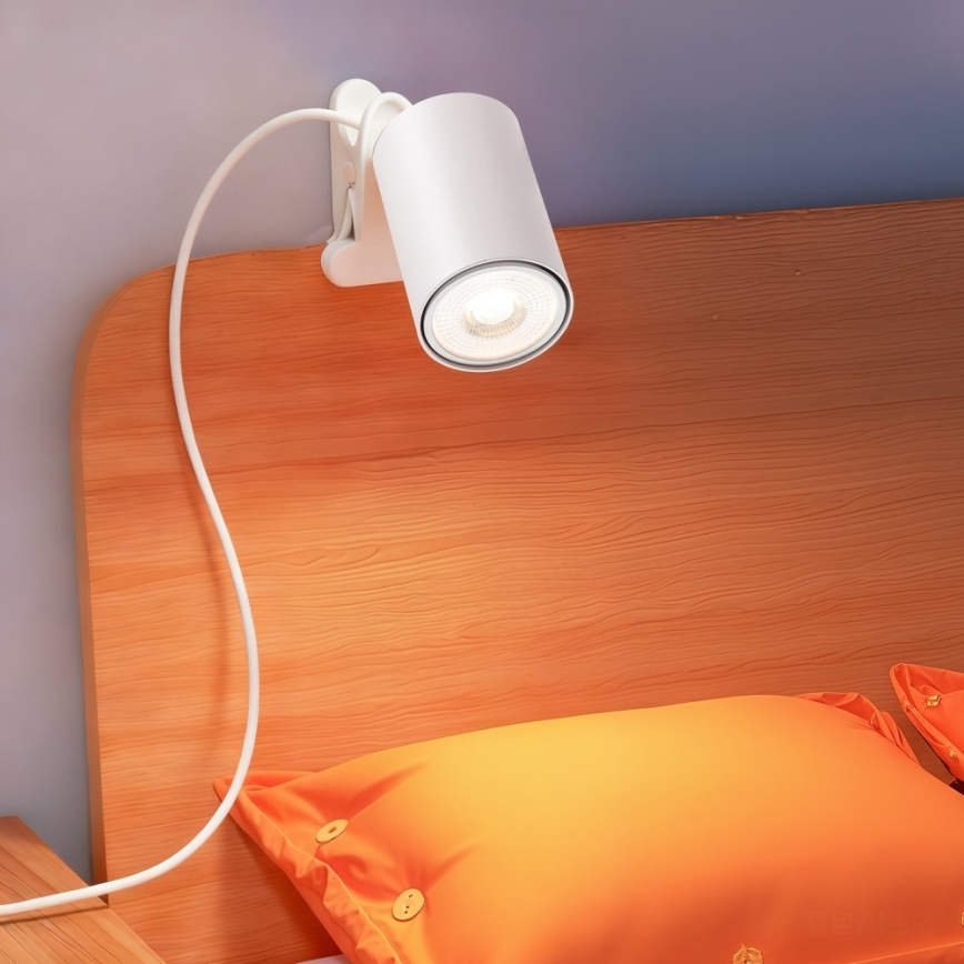 Lampe med klemme PUNTO 1xGU10/9W/230V hvid