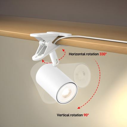 Lampe med klemme PUNTO 1xGU10/9W/230V hvid