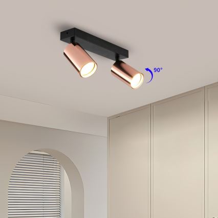Spotlampe PUNTO 2xGU10/9W/230V rosaguld
