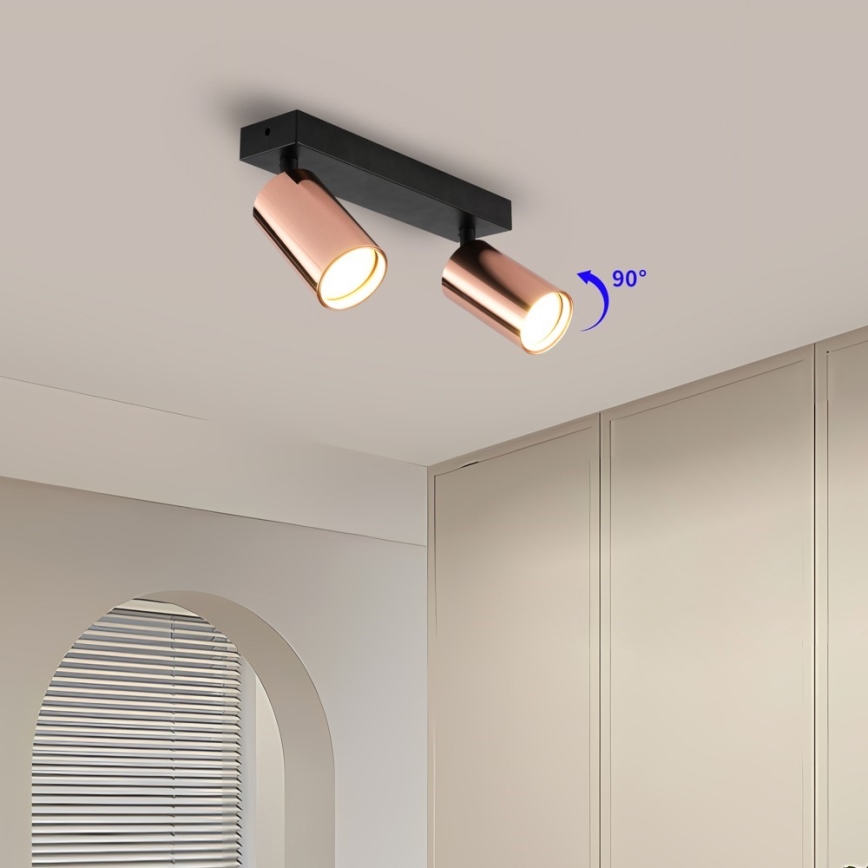 Spotlampe PUNTO 2xGU10/9W/230V rosaguld