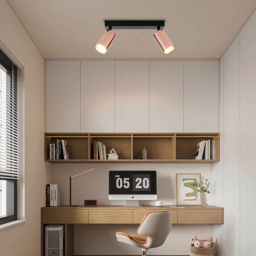 Spotlampe PUNTO 2xGU10/9W/230V rosaguld