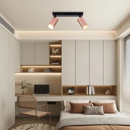 Spotlampe PUNTO 2xGU10/9W/230V rosaguld