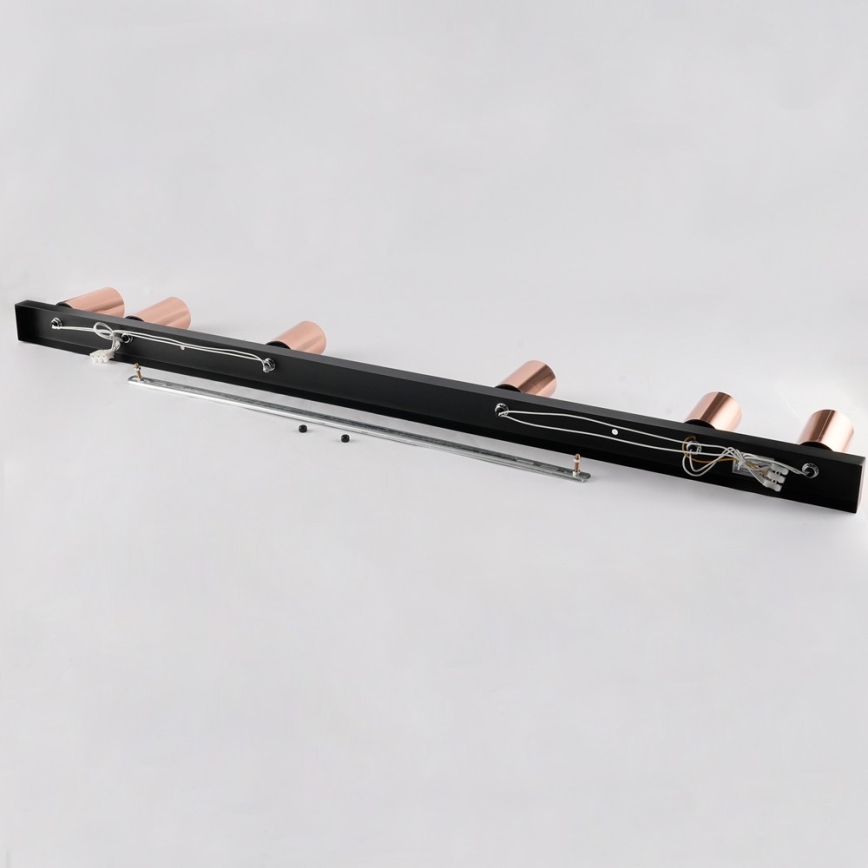 Spotarmatur PUNTO 6xGU10/9W/230V rosaguldfarvet