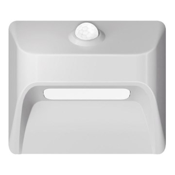 Immax 08308L - LED-genopladelig trappelampe med bevægelses- og skumringssensor STEP LIGHT LED/0,3W/3,7V 2200 mAh IP53 hvid