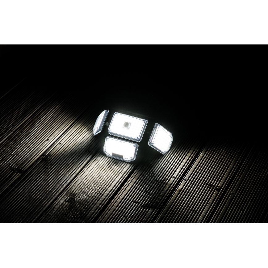 Soldrevet LED væglampe med sensor LED/5W/5,5V IP65 2400 mAh