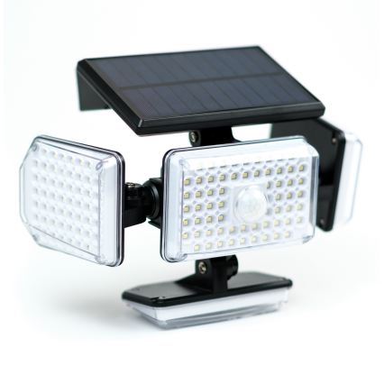Soldrevet LED væglampe med sensor LED/5W/5,5V IP65 2400 mAh