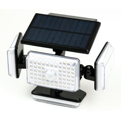Soldrevet LED væglampe med sensor LED/5W/5,5V IP65 2400 mAh