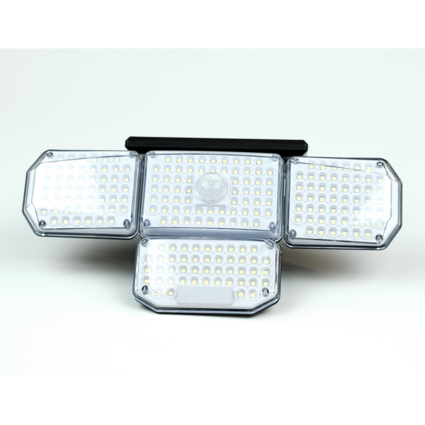 Soldrevet LED væglampe med sensor LED/5W/5,5V IP65 2400 mAh