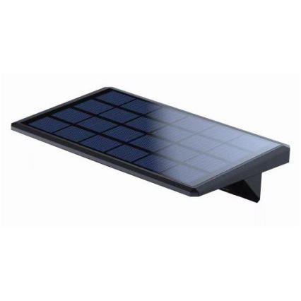 Soldrevet LED væglampe med sensor LED/2,6W/5,5V IP65 1800 mAh sort