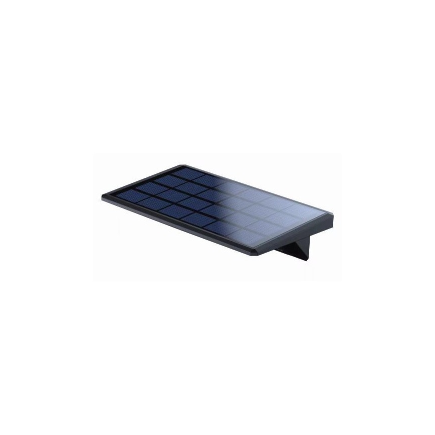 Soldrevet LED væglampe med sensor LED/2,6W/5,5V IP65 1800 mAh sort